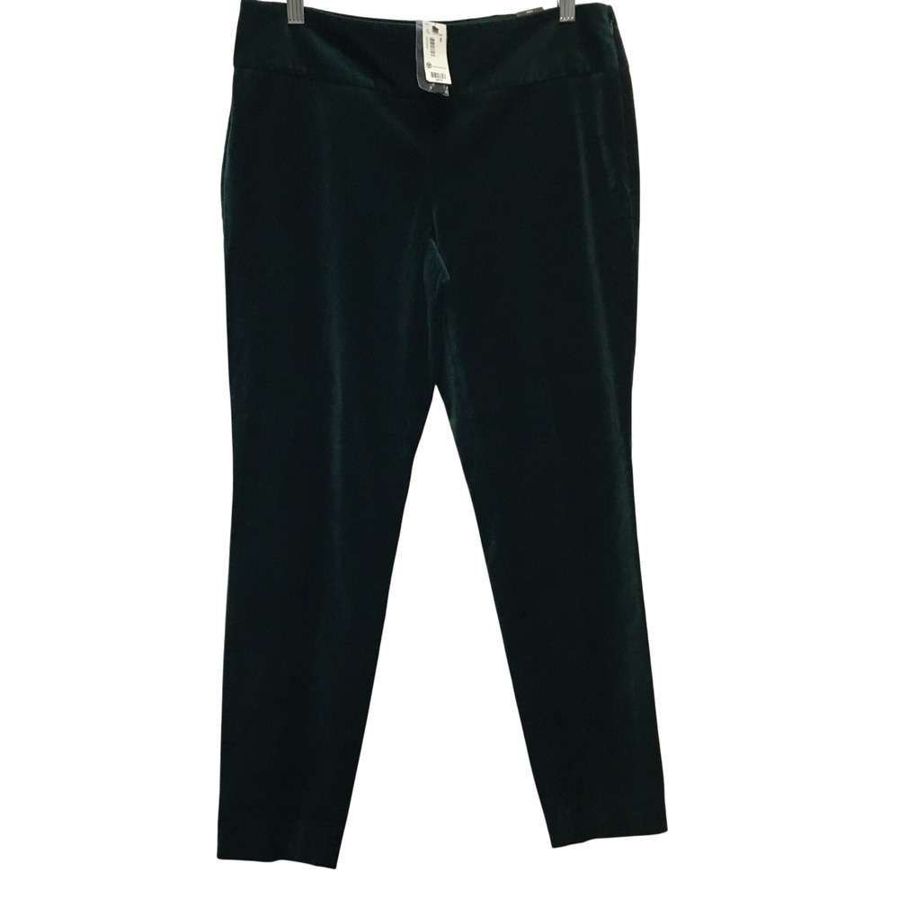 The Limited Velvet Skinny Drew Fit Pants Women's 8 Green Holiday Dark Academia